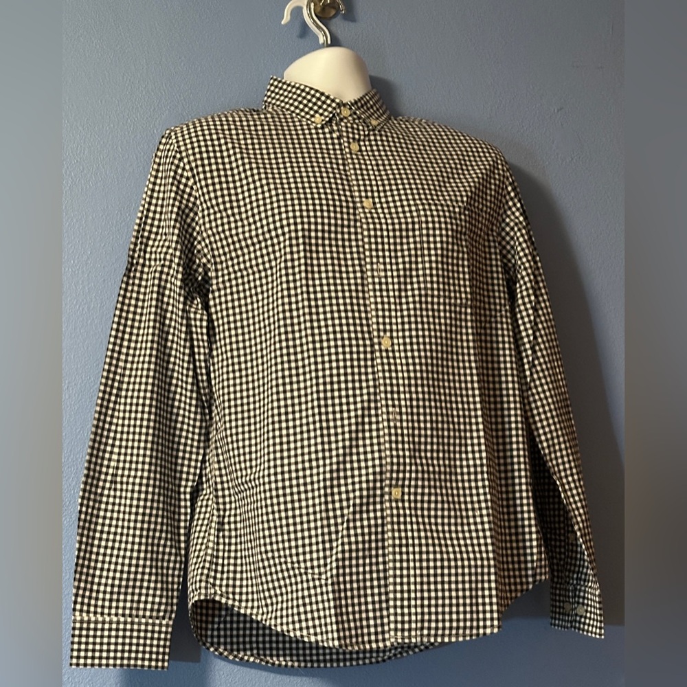 Good Fellow Men Black & White Checkered Shirt Sz M